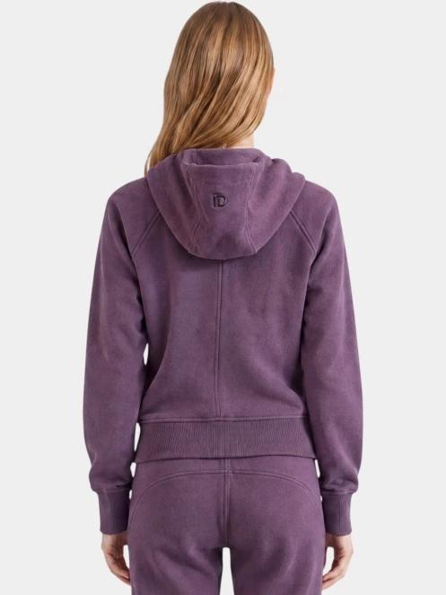 pulover cu gluga pt. femei Fundango Coreline Full-Zip Sweater violet 3