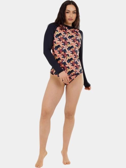 lycra cu maneci lungi pt. femei Fundango Joyce Long Sleeve Rashguard roz 4