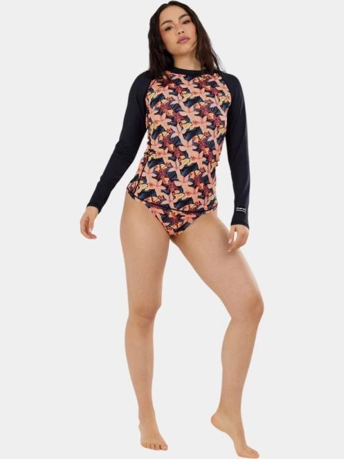 lycra cu maneci lungi pt. femei Fundango Joyce Long Sleeve Rashguard roz 5