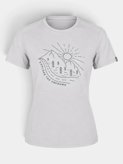 top lenjerie de corp pt. femei Fundango Reinga Merino T-shirt gri 7