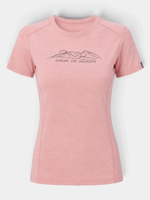 top lenjerie de corp pt. femei Fundango Reinga Merino T-shirt roz 10