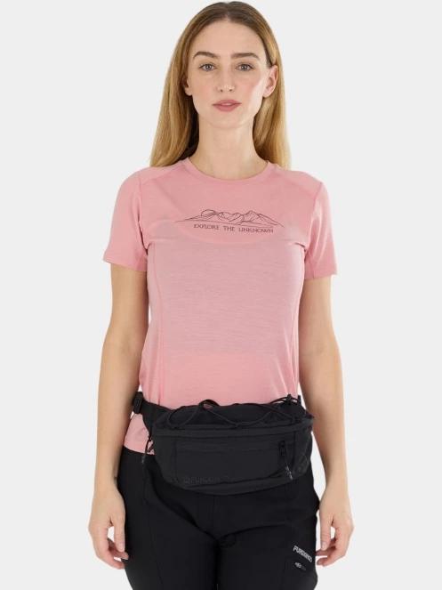 top lenjerie de corp pt. femei Fundango Reinga Merino T-shirt roz 6