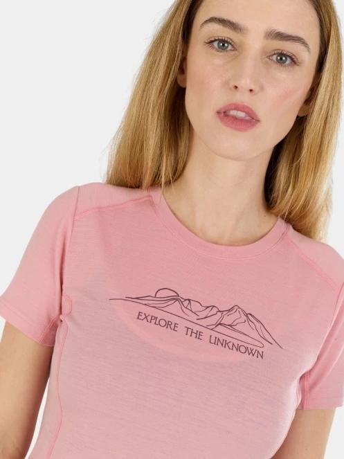 top lenjerie de corp pt. femei Fundango Reinga Merino T-shirt roz 9
