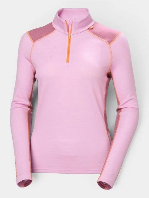 top lenjerie de corp pt. femei Helly Hansen W Lifa Merino Midw 1/2 Zip roz 6