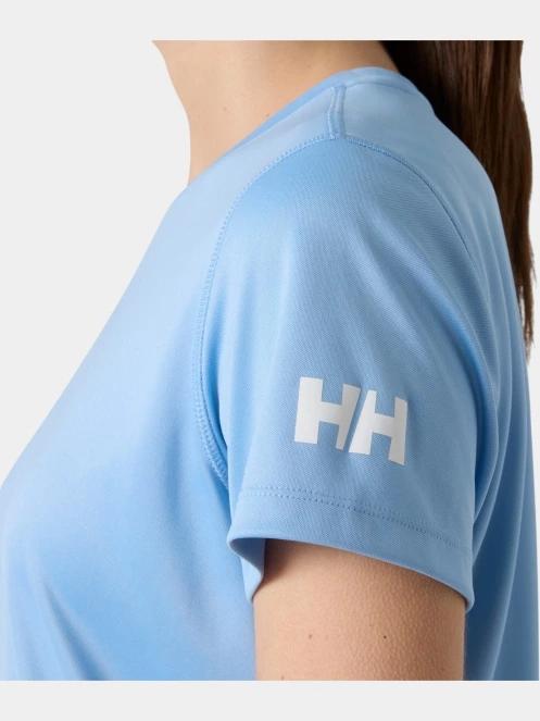 tricou pentru sport, cu maneci scurte pt. femei Helly Hansen W Hh Tech T-Shirt albastru deschis 4