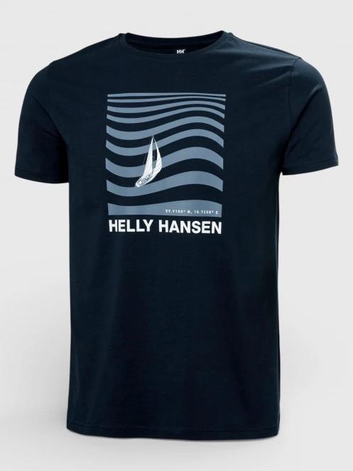 tricou cu maneci scurte pt. barbati Helly Hansen Shoreline T-Shirt 3.0 albastru inchis 5