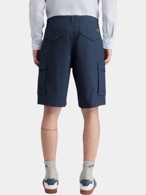 pantaloni scurti cu buzunare laterale pt. barbati Timberland Poplin Cargo Short albastru inchis 3
