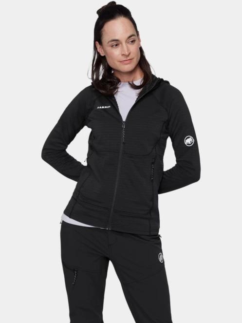 pulover polar pt. femei Mammut Taiss ML Hooded Jacket negru 2