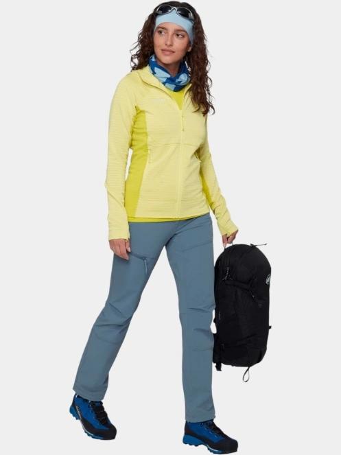 pulover polar pt. femei Mammut Taiss ML Hooded Jacket galben 5