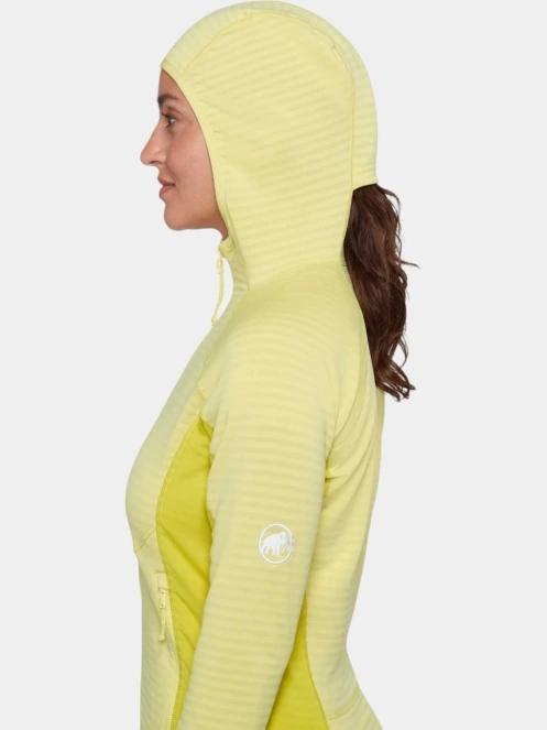 pulover polar pt. femei Mammut Taiss ML Hooded Jacket galben 6