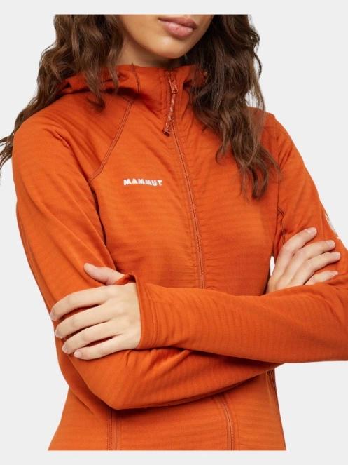 pulover polar pt. femei Mammut Taiss ML Hooded Jacket portocaliu 7