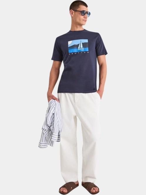 tricou cu maneci scurte pt. barbati Nautica Tay T-Shirt albastru inchis 4