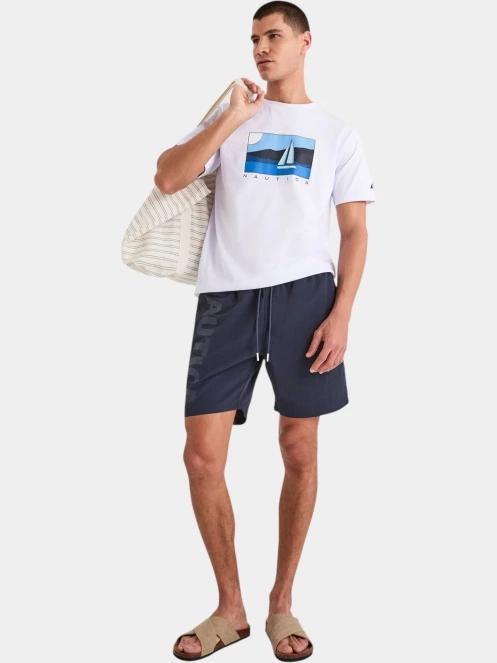 tricou cu maneci scurte pt. barbati Nautica Tay T-Shirt alb 4