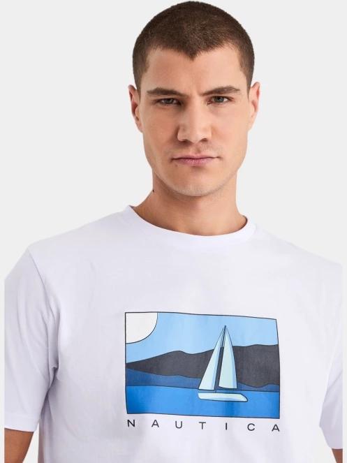 tricou cu maneci scurte pt. barbati Nautica Tay T-Shirt alb 6