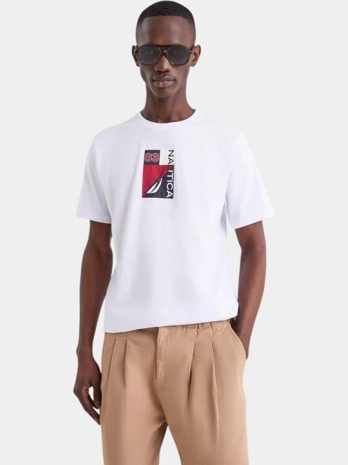 tricou cu maneci scurte pt. barbati Nautica Tigris T-Shirt alb 2