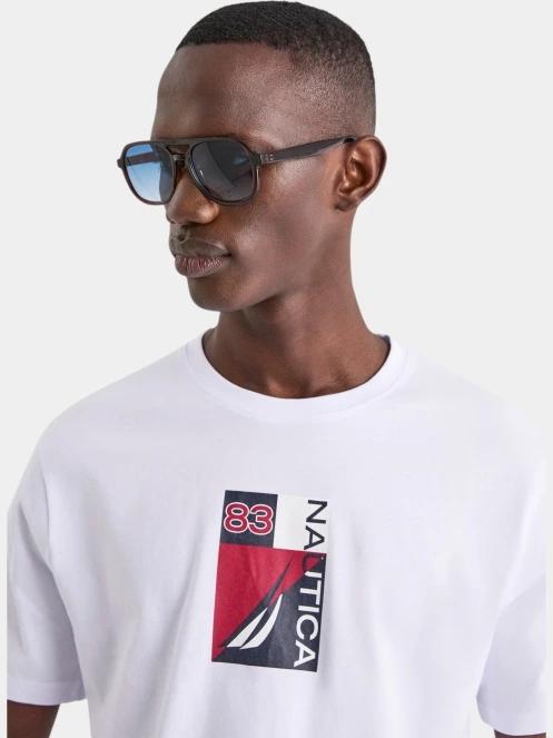 tricou cu maneci scurte pt. barbati Nautica Tigris T-Shirt alb 5