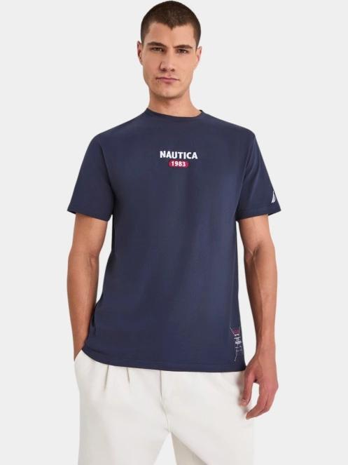 tricou cu maneci scurte pt. barbati Nautica Indus T-Shirt albastru inchis 2