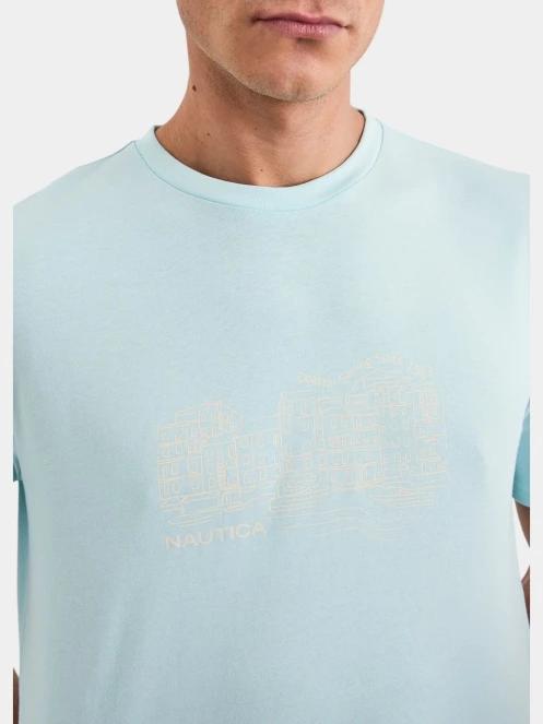 tricou cu maneci scurte pt. barbati Nautica Sassandra T-Shirt albastru deschis 5
