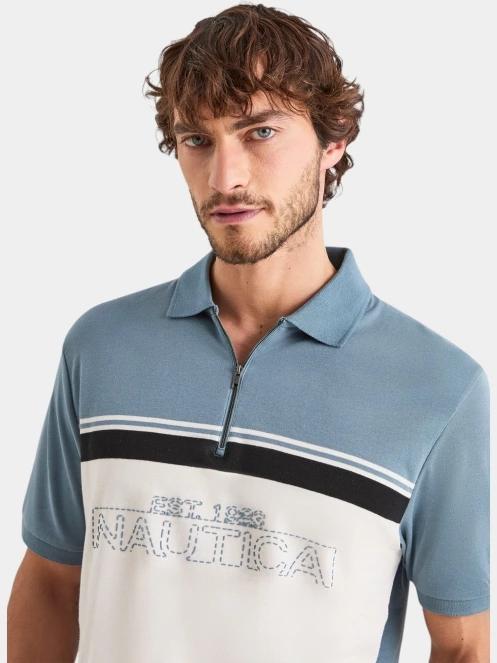 tricou cu guler pt. barbati Nautica Cavalla Polo Shirt albastru 4