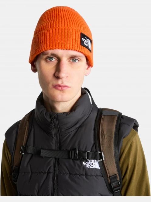 caciula tricotata The North Face Tnf Logo Box Cuffed Beanie portocaliu 4