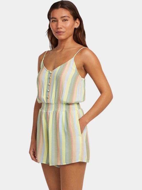 salopete pt. femei O'Neill Thin Strap Buttoned Romper verde 2