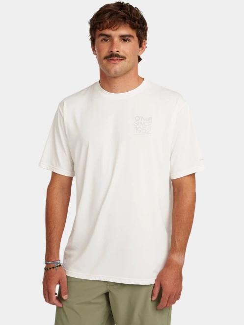 tricou pentru sport, cu maneci scurte pt. barbati O'Neill O'Neill Hybrid Upf Polygiene Back Print T-Shirt alb 2