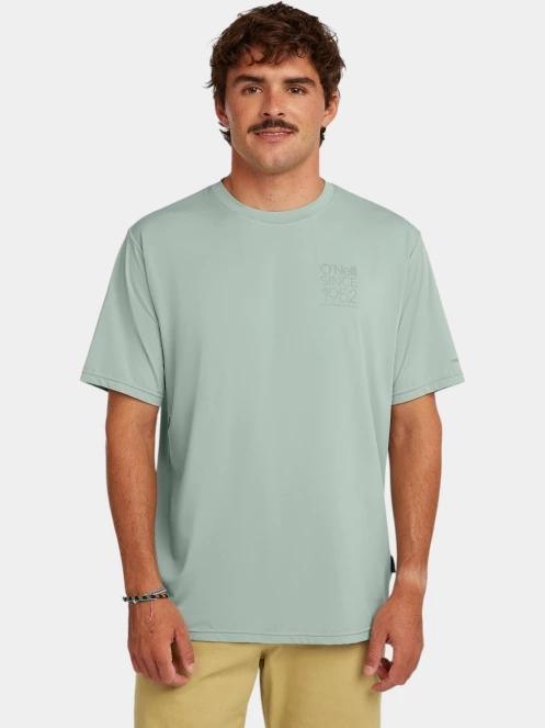 tricou pentru sport, cu maneci scurte pt. barbati O'Neill O'Neill Hybrid Upf Polygiene Back Print T-Shirt verde deschis 2