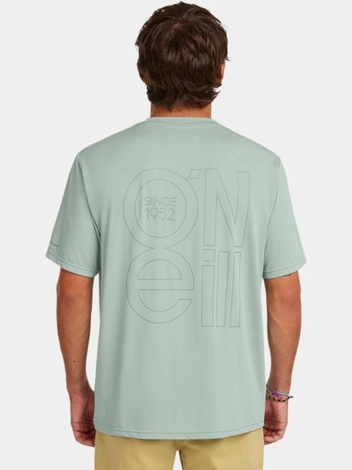 tricou pentru sport, cu maneci scurte pt. barbati O'Neill O'Neill Hybrid Upf Polygiene Back Print T-Shirt verde deschis 3