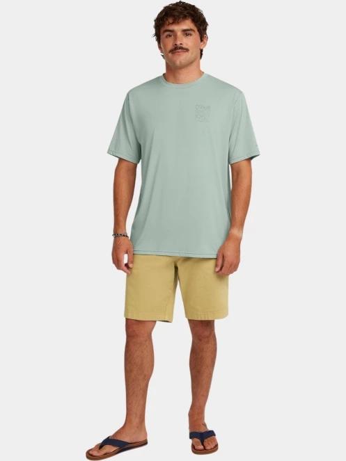 tricou pentru sport, cu maneci scurte pt. barbati O'Neill O'Neill Hybrid Upf Polygiene Back Print T-Shirt verde deschis 4