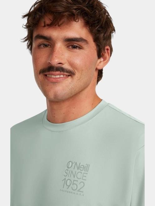 tricou pentru sport, cu maneci scurte pt. barbati O'Neill O'Neill Hybrid Upf Polygiene Back Print T-Shirt verde deschis 5