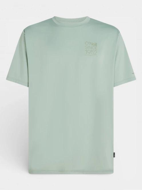 tricou pentru sport, cu maneci scurte pt. barbati O'Neill O'Neill Hybrid Upf Polygiene Back Print T-Shirt verde deschis 6