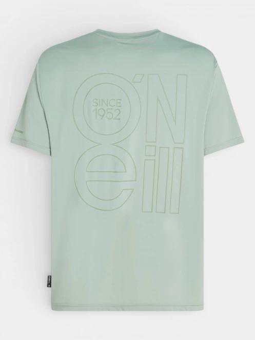 tricou pentru sport, cu maneci scurte pt. barbati O'Neill O'Neill Hybrid Upf Polygiene Back Print T-Shirt verde deschis 7