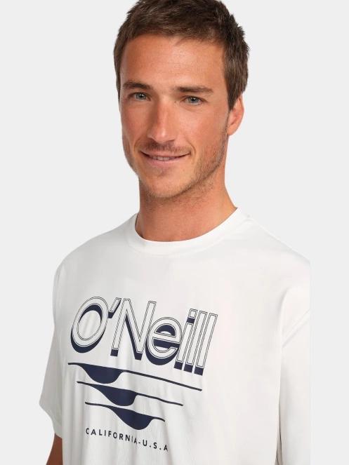 tricou pentru sport, cu maneci scurte pt. barbati O'Neill O'Neill Hybrid Upf Polygiene Graphic T-Shirt alb 5