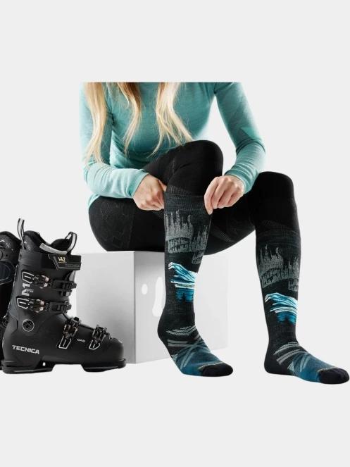 ciorapi de schi pt. femei Smartwool Women's Ski Full Cushion Alpine Auroras OTC Socks negru 3
