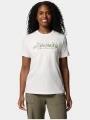 tricou cu maneci scurte pt. femei Columbia Boundless Beauty Logo SS Tee alb 1