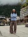 pantaloni de trening pt. femei Fundango Nova Cargo Pants maro 1