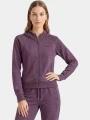 pulover cu gluga pt. femei Fundango Coreline Full-Zip Sweater violet 1