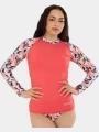 lycra cu maneci lungi pt. femei Fundango Joyce Long Sleeve Rashguard nisip 1