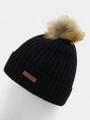 caciula cu mot pt. femei Fundango Merna Beanie negru 1