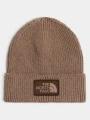 caciula tricotata The North Face Tnf Logo Box Cuffed Beanie maro 1