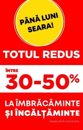Totul redus la îmbrăcăminte și încălțăminte până la -30-50%