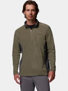 pulover polar pt. barbati Columbia Klamath Range II Half Zip verde 1