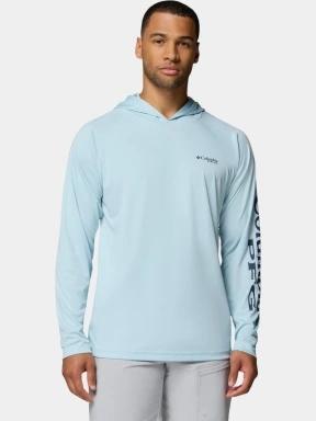 tricou cu maneci lungi, pentru sport pt. barbati Columbia Terminal Tackle Hoodie albastru deschis 1