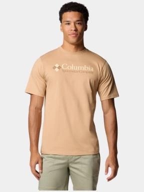 tricou cu maneci scurte pt. barbati Columbia CSC Basic Logo Short Sleeve Shirt nisip 1