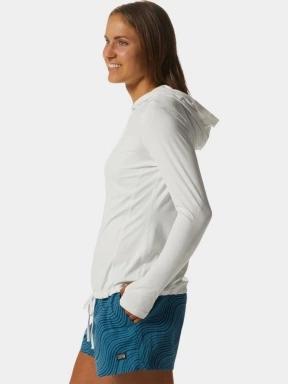 tricou cu maneci lungi, pentru sport pt. femei Mountain Hardwear Crater Lake Long Sleeve Hoody alb 3