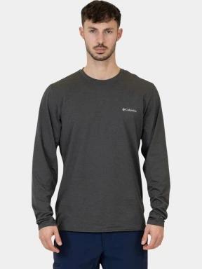 tricou cu maneci lungi, pentru sport pt. barbati Columbia Tech Trail Long Sleeve Crew II gri 1