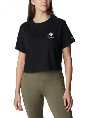 tricou cu maneci scurte pt. femei Columbia North Cascades Cropped Tee negru 1