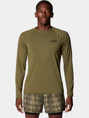 tricou cu maneci lungi, pentru sport pt. barbati Mountain Hardwear Crater Lake Long Sleeve oliv 1