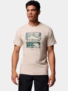 tricou cu maneci scurte pt. barbati Columbia CSC Seasonal Logo Tee nisip 1