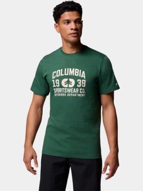 tricou cu maneci scurte pt. barbati Columbia CSC Seasonal Logo Tee verde 1